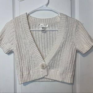 White House Black Market off white short sleeve sweater size XS